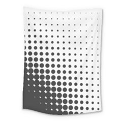 Comic Dots Polka Black White Medium Tapestry by Mariart