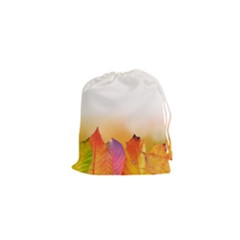 Autumn Leaves Colorful Fall Foliage Drawstring Pouches (xs)  by Nexatart