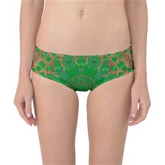 Summer Landscape In Green And Gold Classic Bikini Bottoms by pepitasart