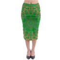 Summer Landscape In Green And Gold Midi Pencil Skirt View1