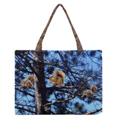 Squirrels And Friends In Tree Medium Zipper Tote Bag by SusanFranzblau