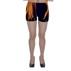 Fire Flame Pillar Of Fire Heat Skinny Shorts by Nexatart