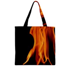 Fire Flame Pillar Of Fire Heat Zipper Grocery Tote Bag by Nexatart