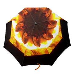 Fire Rays Mystical Burn Atmosphere Folding Umbrellas by Nexatart