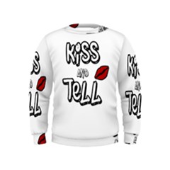 Kiss And Tell Kids  Sweatshirt by Valentinaart