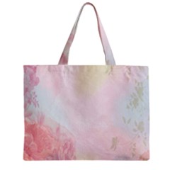 Watercolor Floral Zipper Mini Tote Bag by Nexatart