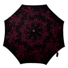 Pink Floral Pattern Background Hook Handle Umbrellas (large) by Nexatart
