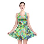 Pixel Pattern A Completely Seamless Background Design Reversible Skater Dress