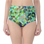 Pixel Pattern A Completely Seamless Background Design High-Waist Bikini Bottoms