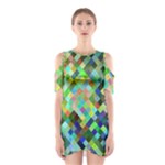 Pixel Pattern A Completely Seamless Background Design Shoulder Cutout One Piece