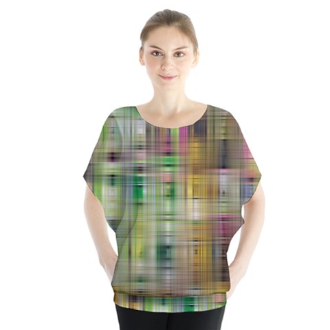 Woven Colorful Abstract Background Of A Tight Weave Pattern Blouse by Nexatart