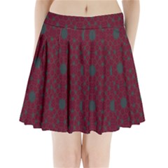 Blue Hot Pink Pattern With Woody Circles Pleated Mini Skirt by Nexatart