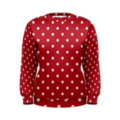 Red Polka Dots Women s Sweatshirt by LokisStuffnMore