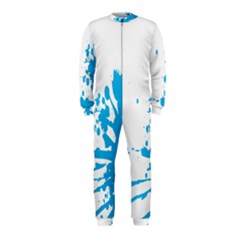 Blue Stain Spot Paint Onepiece Jumpsuit (kids) by Mariart