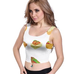 Hot Dog Buns Sauce Bread Crop Top by Mariart