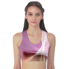 Light Means Net Pink Rainbow Waves Wave Chevron Sports Bra by Mariart