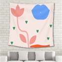 Lip Sexy Flower Tulip Heart Pink Red Blue Green Love Square Tapestry (Large) View2