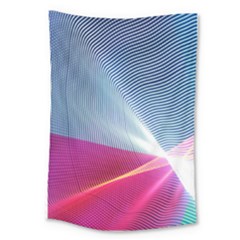 Light Means Net Pink Rainbow Waves Wave Chevron Red Large Tapestry