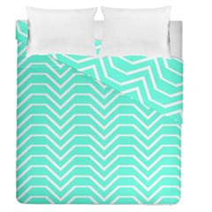Seamless Pattern Of Curved Lines Create The Effect Of Depth The Optical Illusion Of White Wave Duvet Cover Double Side (queen Size) by Mariart