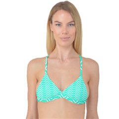Seamless Pattern Of Curved Lines Create The Effect Of Depth The Optical Illusion Of White Wave Reversible Tri Bikini Top by Mariart