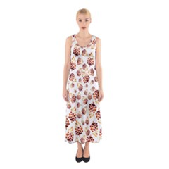 Pine Cones Pattern Sleeveless Maxi Dress by Mariart