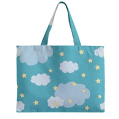 Stellar Cloud Blue Sky Star Zipper Mini Tote Bag by Mariart