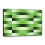 View Original Pinstripes Green Shapes Shades Canvas 18  x 12 