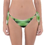 View Original Pinstripes Green Shapes Shades Reversible Bikini Bottom