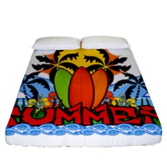 Tropical Summer Fitted Sheet (california King Size) by Valentinaart