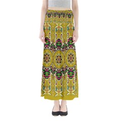Rainbow And Stars Coming Down In Calm  Peace Maxi Skirts by pepitasart