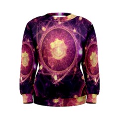 A Gold And Royal Purple Fractal Map Of The Stars Women s Sweatshirt by jayaprime