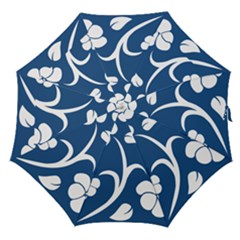 Blue Hawaiian Flower Floral Straight Umbrellas
