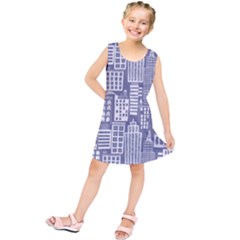 Building Citi Town Cityscape Kids  Tunic Dress by Mariart