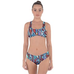 Dizzy Stone Wave Criss Cross Bikini Set by Mariart