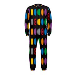 Polka Dots Rainbow Circle Onepiece Jumpsuit (kids) by Mariart
