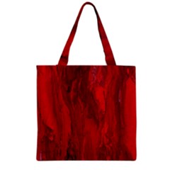 Stone Red Volcano Grocery Tote Bag