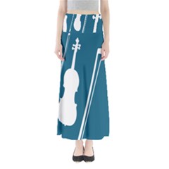 Violin Music Blue Maxi Skirts by Mariart