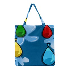 Water Balloon Blue Red Green Yellow Spot Grocery Tote Bag