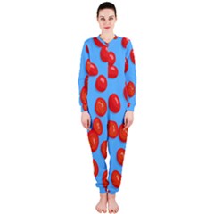 Tomatoes Fruite Slice Red Onepiece Jumpsuit (ladies)  by Mariart