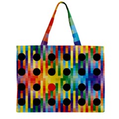 Watermark Circles Squares Polka Dots Rainbow Plaid Zipper Mini Tote Bag by Mariart