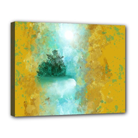Turquoise River Canvas 14  X 11  by digitaldivadesigns