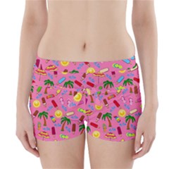Beach Pattern Boyleg Bikini Wrap Bottoms by Valentinaart