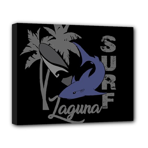 Surf - Laguna Deluxe Canvas 20  X 16   by Valentinaart