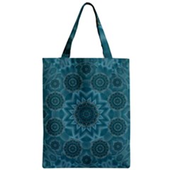 Wood And Stars In The Blue Pop Art Zipper Classic Tote Bag by pepitasart