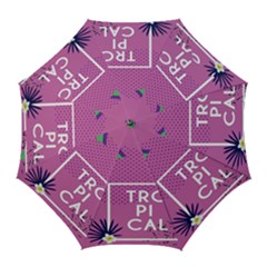 Behance Feelings Beauty Polka Dots Leaf Triangle Tropical Pink Golf Umbrellas