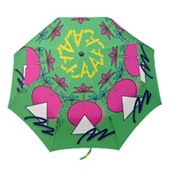 Behance Feelings Beauty Local Polka Dots Green Folding Umbrellas by Mariart