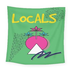 Behance Feelings Beauty Local Polka Dots Green Square Tapestry (large)