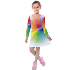 Colour Value Diagram Circle Round Kids  Long Sleeve Velvet Dress by Mariart