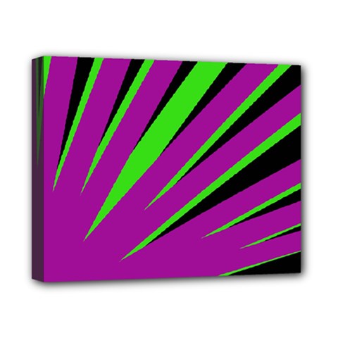 Rays Light Chevron Purple Green Black Canvas 10  X 8 