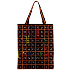 Snakes Ladders Game Plaid Number Zipper Classic Tote Bag by Mariart